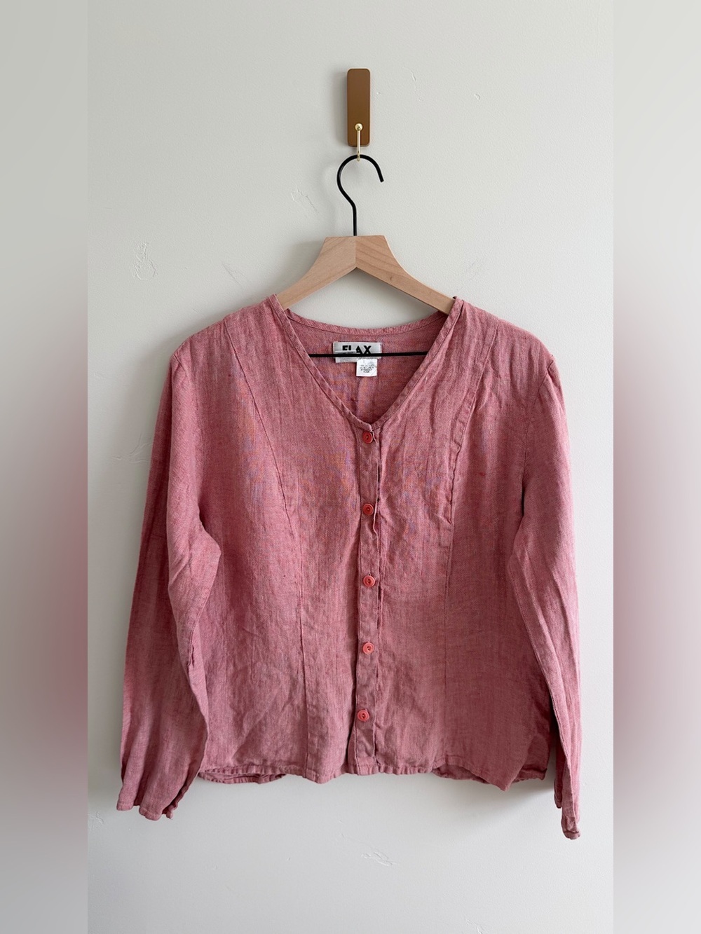 Flax Button Down Long Sleeve Top